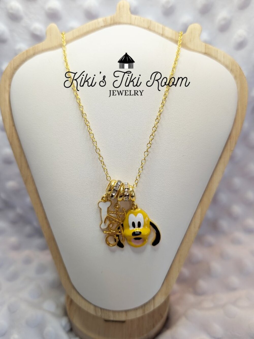 PLUTO DOG Long Pendant Disney Charm Necklace/ Charm Necklace/ Disney Jewelry